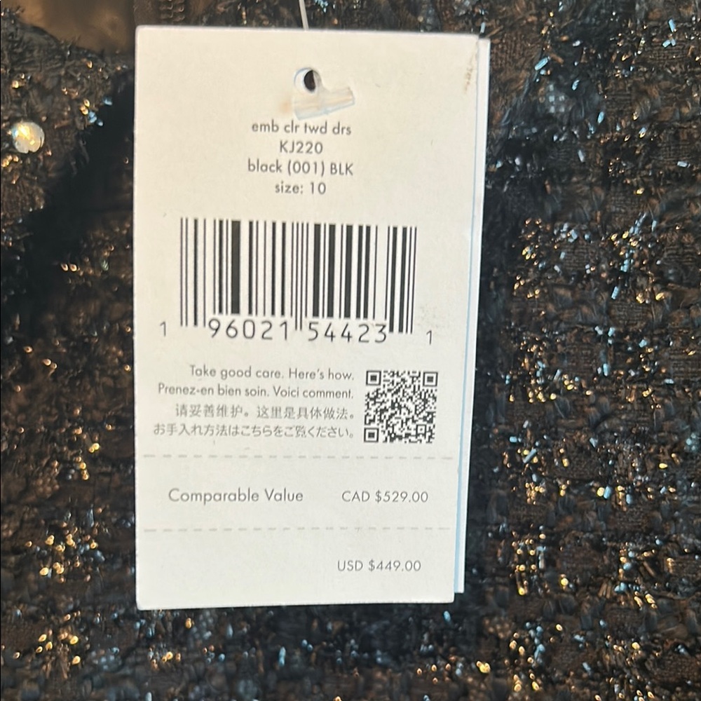 Kate Spade Black Tweed Dress - Picture 2 of 2